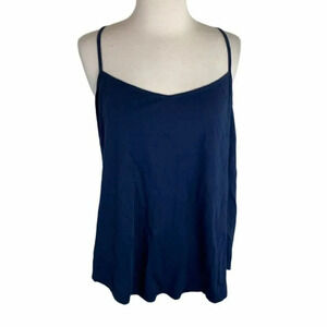 ASOS curve 14 Plus-size blue racer back tank top‎